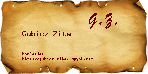 Gubicz Zita névjegykártya