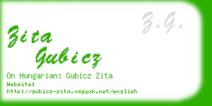 zita gubicz business card